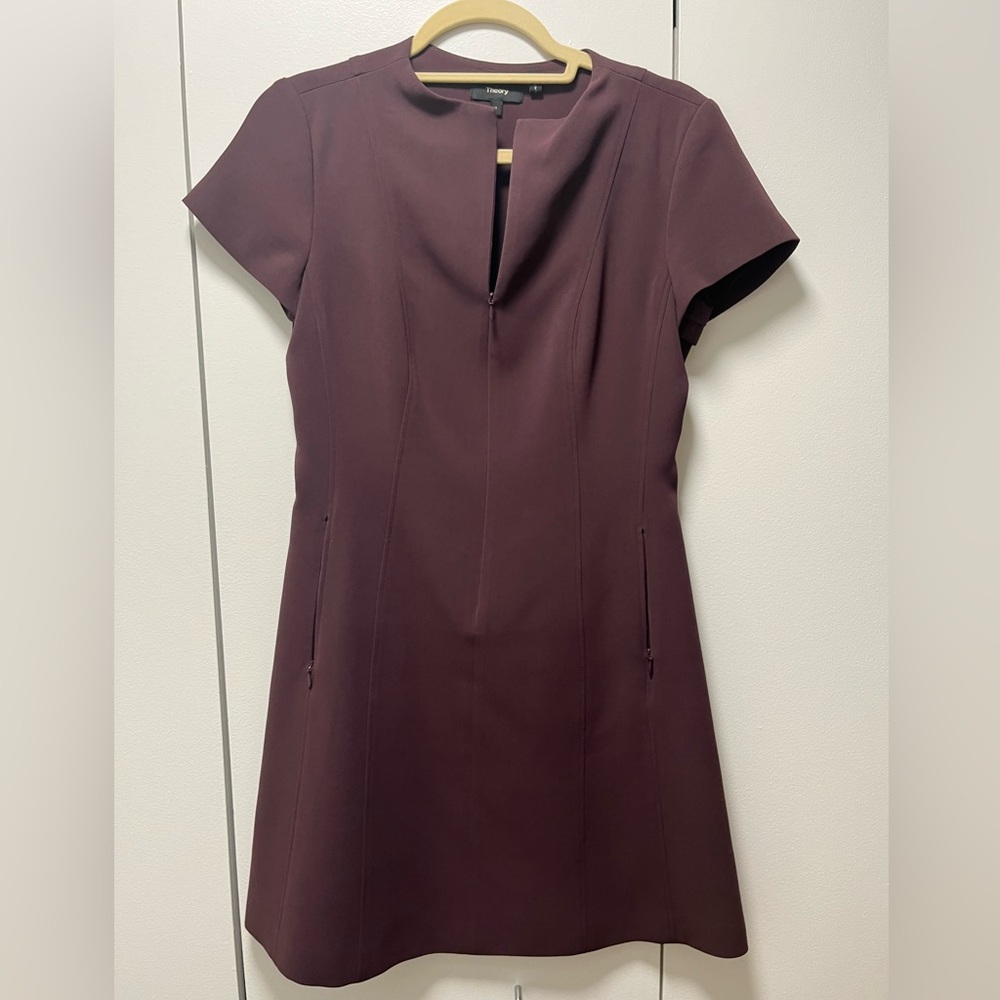 Theory dress in dark purple